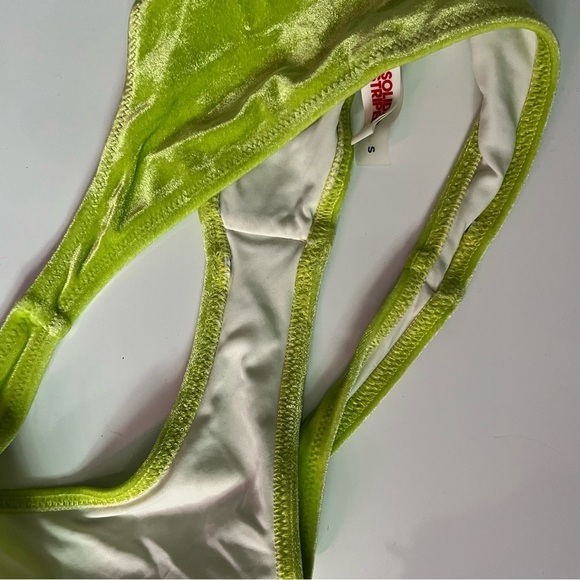 Solid & Striped • Lime Green Velvet Women's Bikini Set - Picture 12 of 12